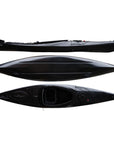 Cambridge Kayaks Adventure 350 sit in kayak in solid black, versatile single kayak for sea touring, river adventures, and fitness paddling, marketed as one of the best sit in kayaks UK for durability