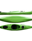 Cambridge Kayaks Adventure 350 sit in kayak in lime green, versatile family leisure kayak and fishing kayak with comfort seating and reliable stability for UK waters