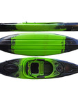 Cambridge Kayaks Herring single sit inside kayak in green black fade, stable fishing kayak for coastal waters, rivers and lakes with ergonomic seating and storage