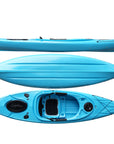 Cambridge Kayaks Herring single sit inside kayak in solid light blue, stable leisure and fishing kayak with moulded seat, footrests and storage hatch