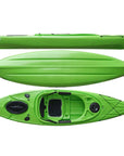 Cambridge Kayaks Herring single sit inside kayak in lime green, compact and stable kayak for fishing, rivers, sea touring and fitness paddling