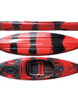 Cambridge Kayaks Herring single sit inside kayak in red black camo, ideal for fishing, sea kayaking, river touring and recreational use with high stability