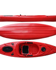 Cambridge Kayaks Herring single sit inside kayak in solid red, versatile design for fishing, family kayaking, coastal paddling and recreational touring