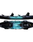Cambridge Kayaks Sun Fish double sit on top fishing kayak in blue fade, stable tandem kayak ideal for family leisure use, angling, and touring on UK rivers, lakes and coastal waters