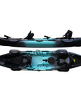 Cambridge Kayaks Sun Fish double sit on top fishing kayak in blue fade, stable tandem kayak ideal for family leisure use, angling, and touring on UK rivers, lakes and coastal waters