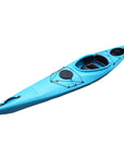 Side profile of the Cambridge Kayaks touring kayak in light blue, lightweight touring model ideal for lakes and coastal paddling.
