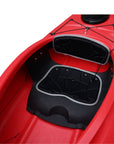 Cambridge Kayaks touring kayak in red, front angled view highlighting vibrant colour and long touring hull for speed.
