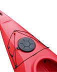 Side profile of the Cambridge Kayaks touring kayak in red, perfect for coastal touring and river kayaking.