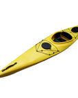 Cambridge Kayaks touring kayak in yellow, front angled view with bright finish for high visibility and long-distance touring.