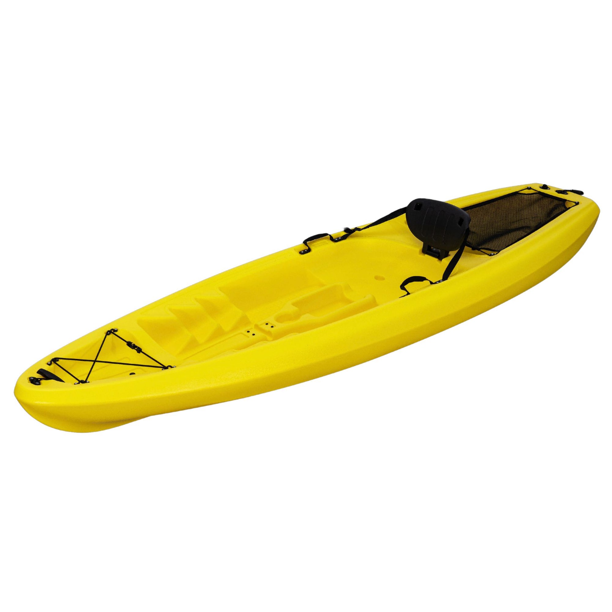 Yellow Cambridge Kayaks Trekker Junior sit on top kayak, durable junior kayak for young paddlers and water adventures.