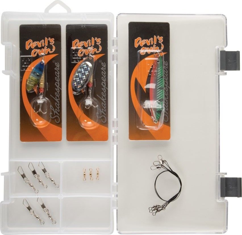 Tacle box with fishing lures inside