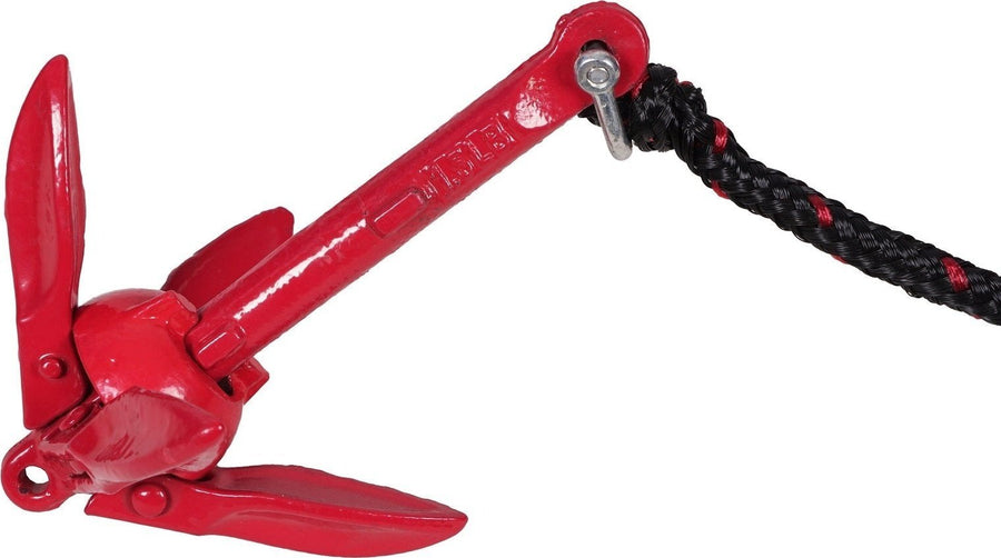 open 1.5kg kayak anchor in red manufactured by cambridge kayaks
