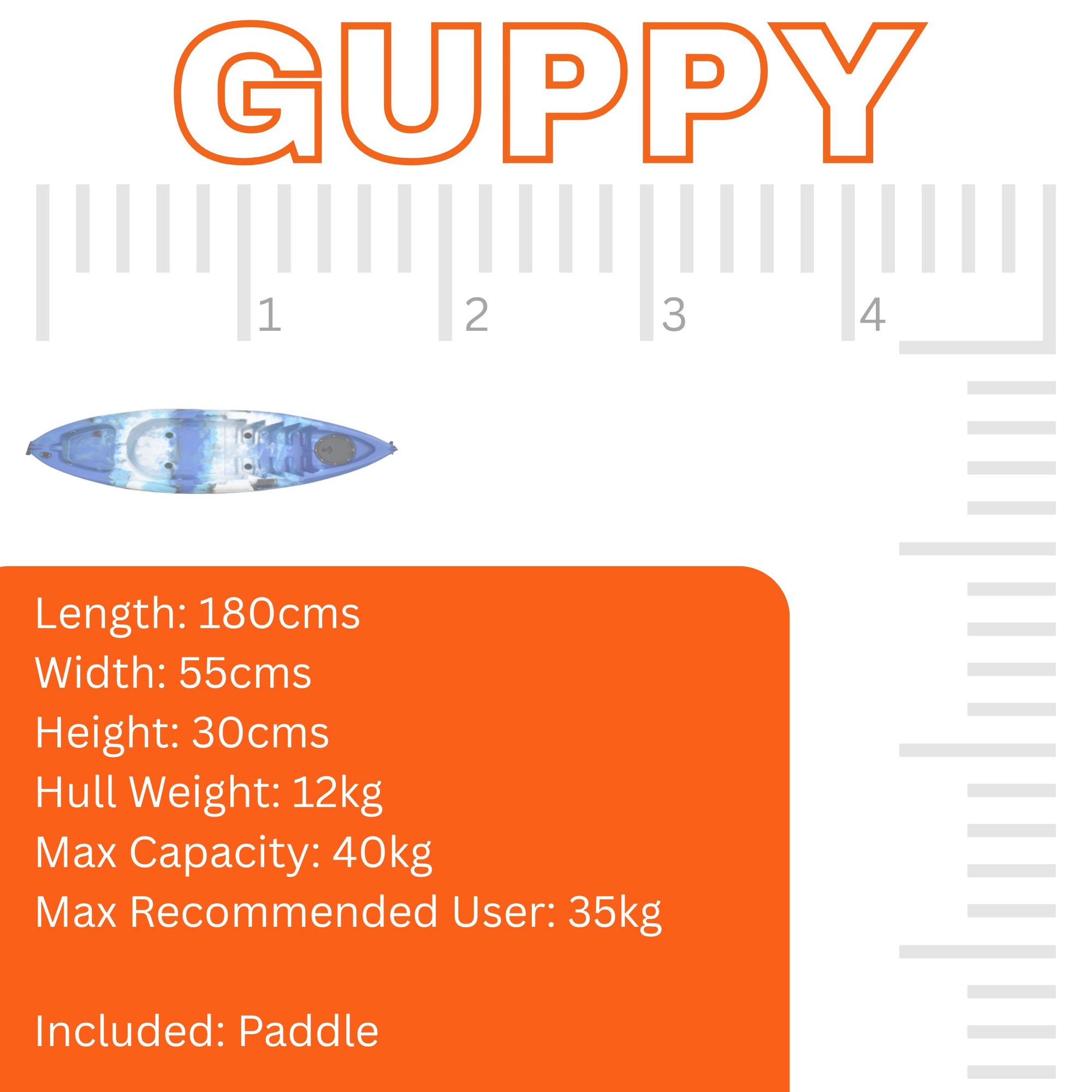 Cambridge Kayaks Guppy Single sit on top Junior kayak