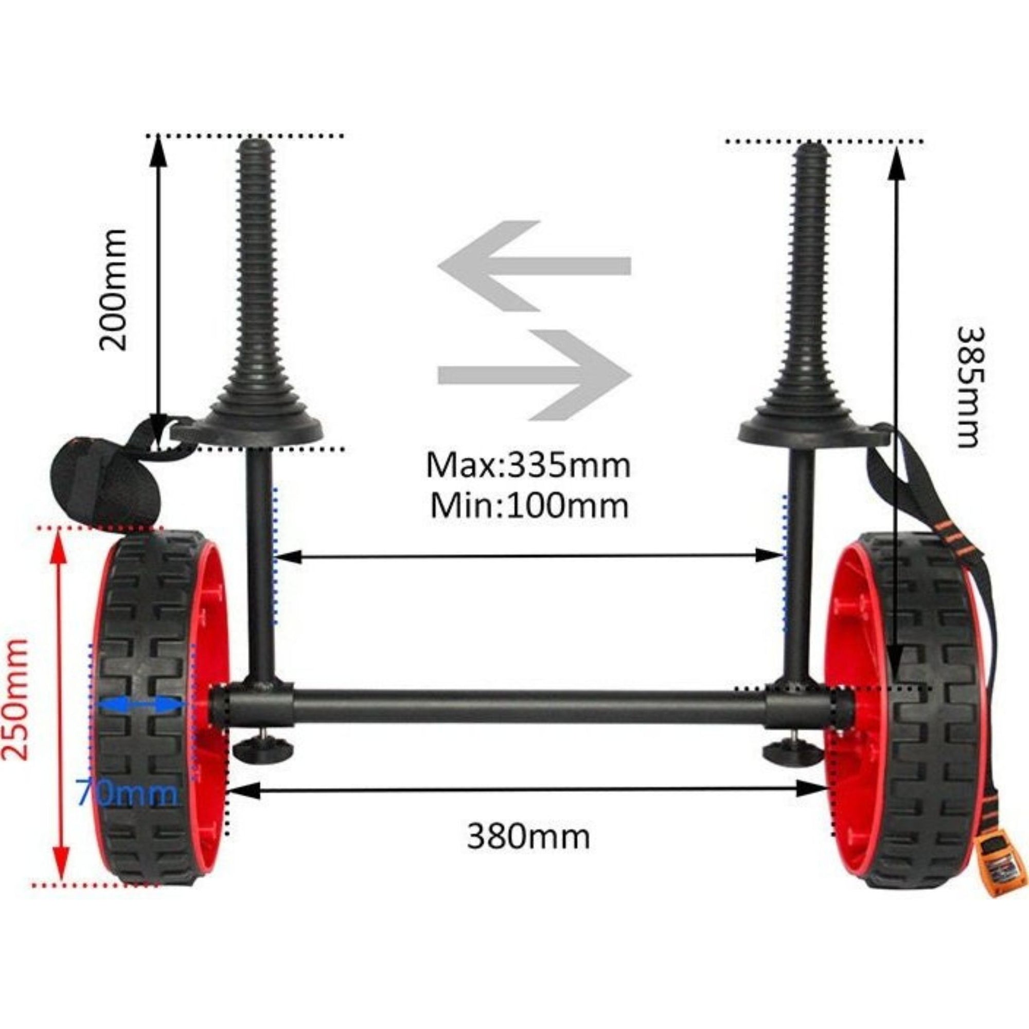 Kayak Adjustable H Trolley