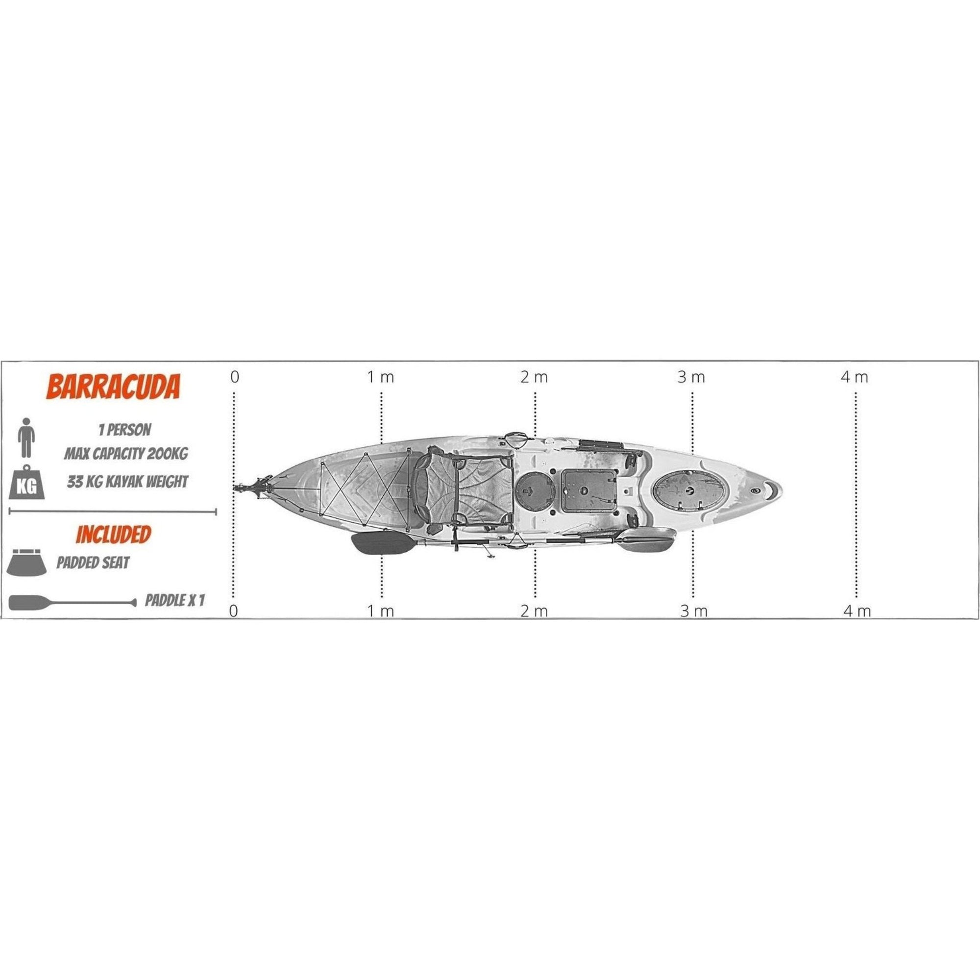 Barracuda Fishing Kayak With Fishing Chair