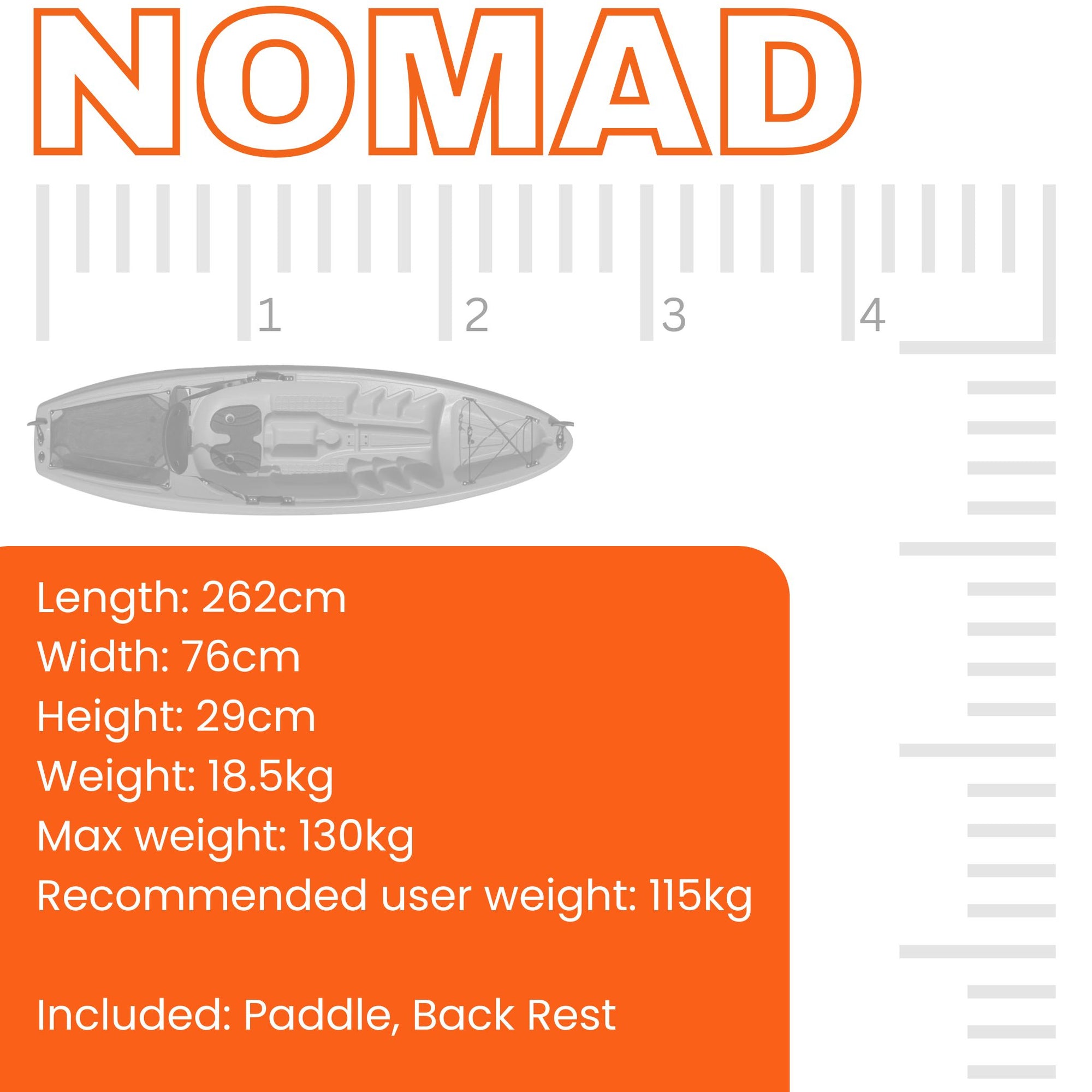 Cambridge Kayaks Nomad I Single sit on Top Kayak