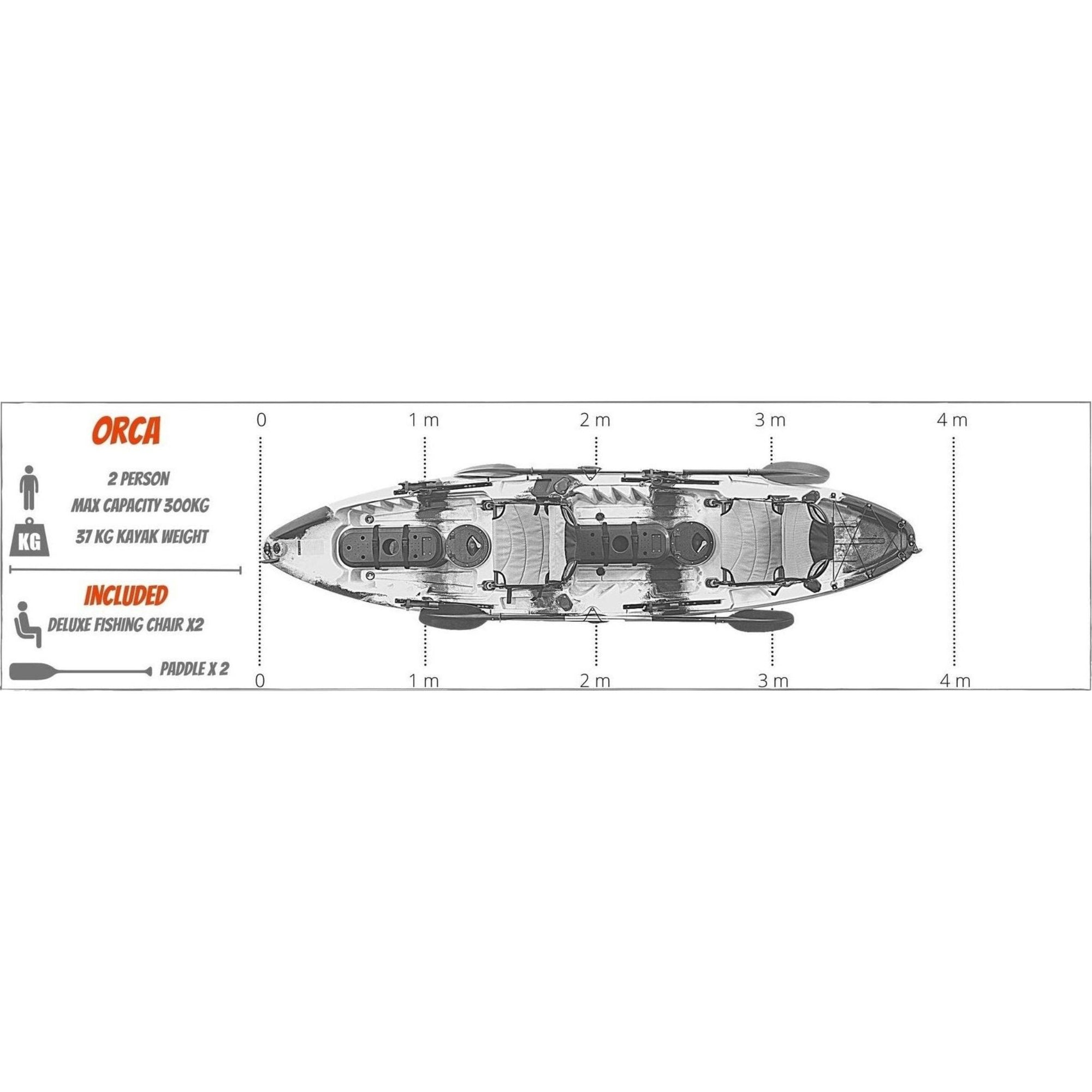 Orca Double Sit On Fishing Kayak Orca