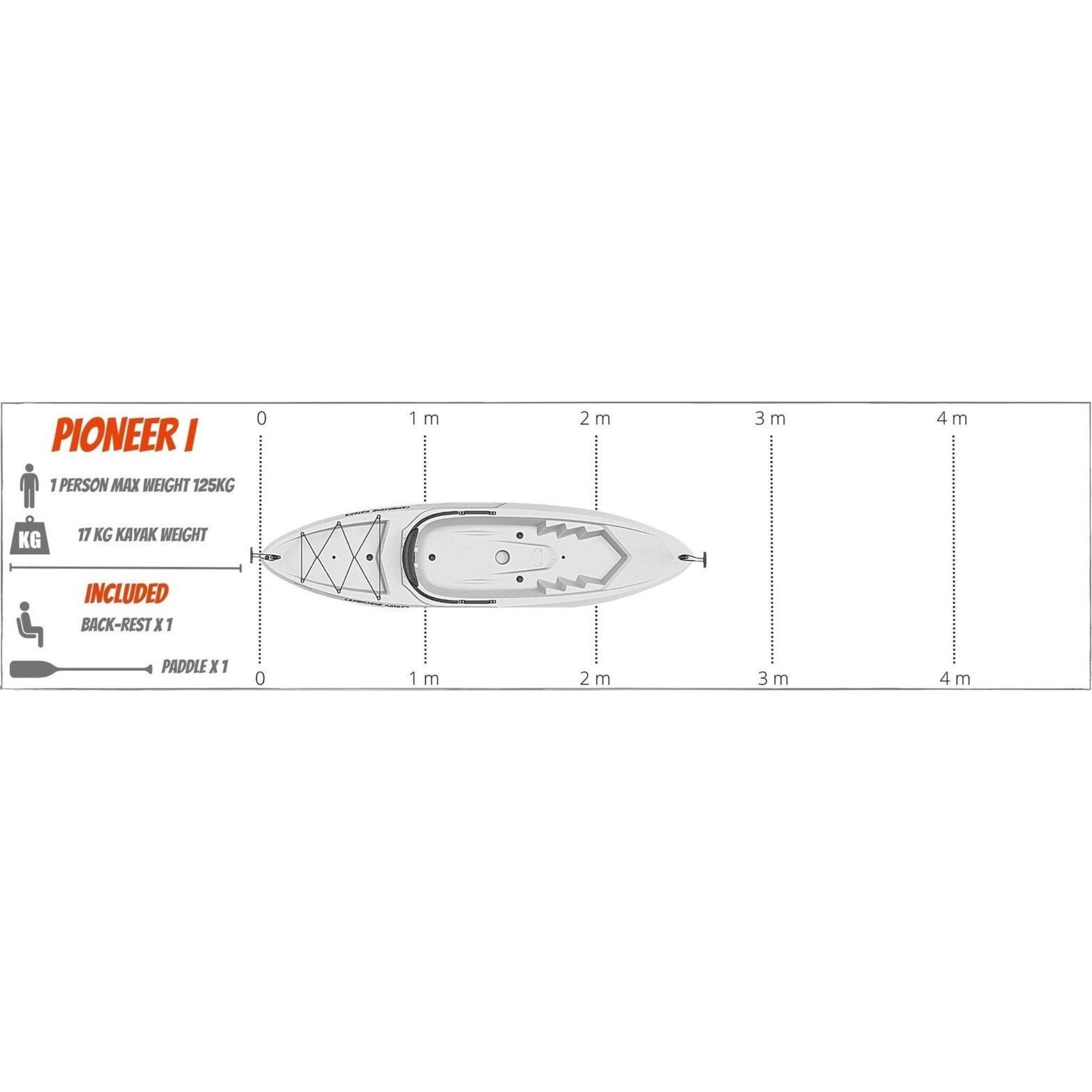 Cambridge Kayaks Pioneer I Single Sit on Top Kayak