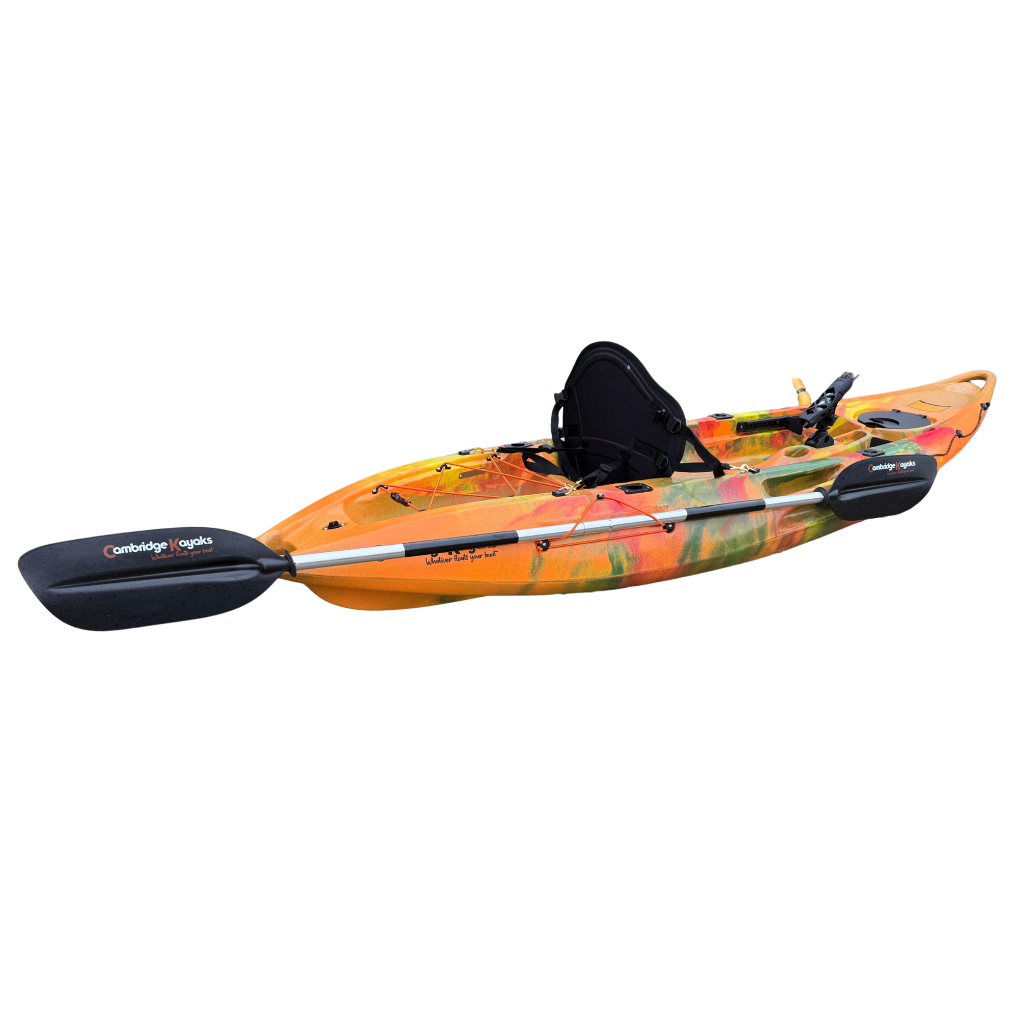 Clearance Zone 0016 Orange Camo Quest Single 1 plus 1 sit on top kayak