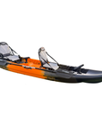 CLEARANCE ZONE 0001 Black Orange Fade Sunfish Double Leisure Fishing Kayak with Upgraded Fishing Chairs