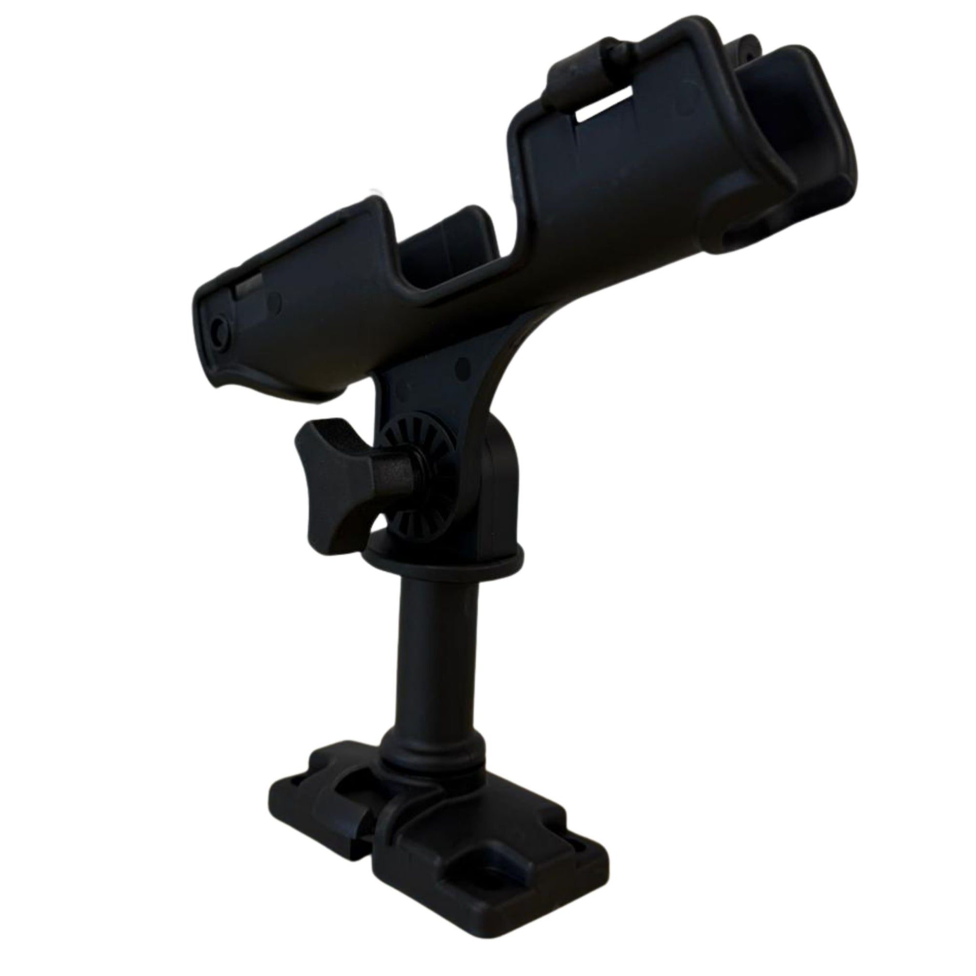 Adjustable rectangle kayak fishing rod holder with swivel base