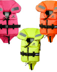 Baltic children’s 100N lifejackets in yellow orange and pink kids safety life vests for kayaking boating and sailing