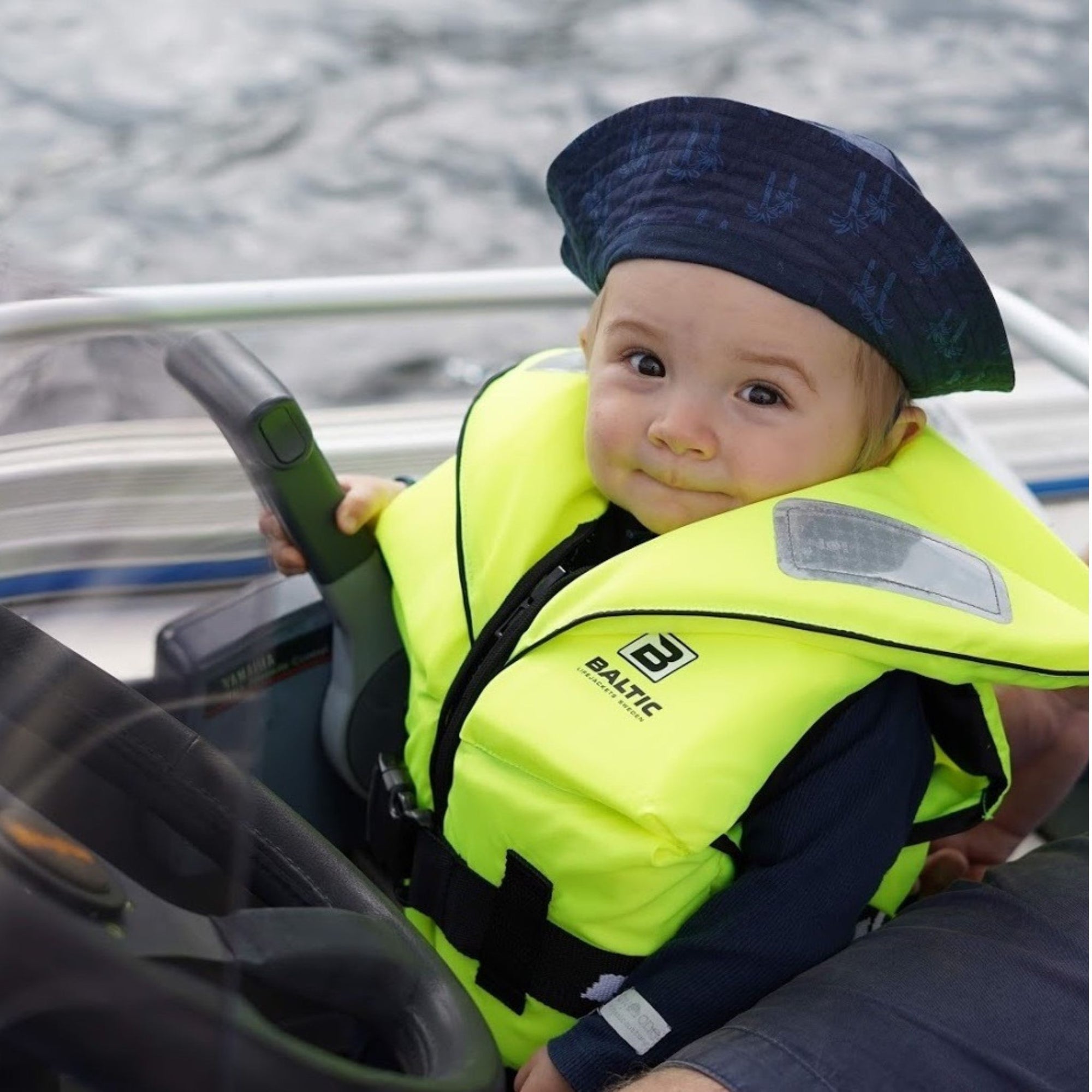 Baltic kids life jacket yellow side view child flotation vest for sailing and kayaking