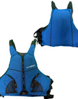 Blue Cambridge Kayaks buoyancy aid front and back view