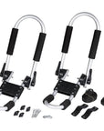 Cambridge Kayaks 1st Edition Folding J Bars full kit with mounting hardware, screws, and adjustable kayak roof carriers.