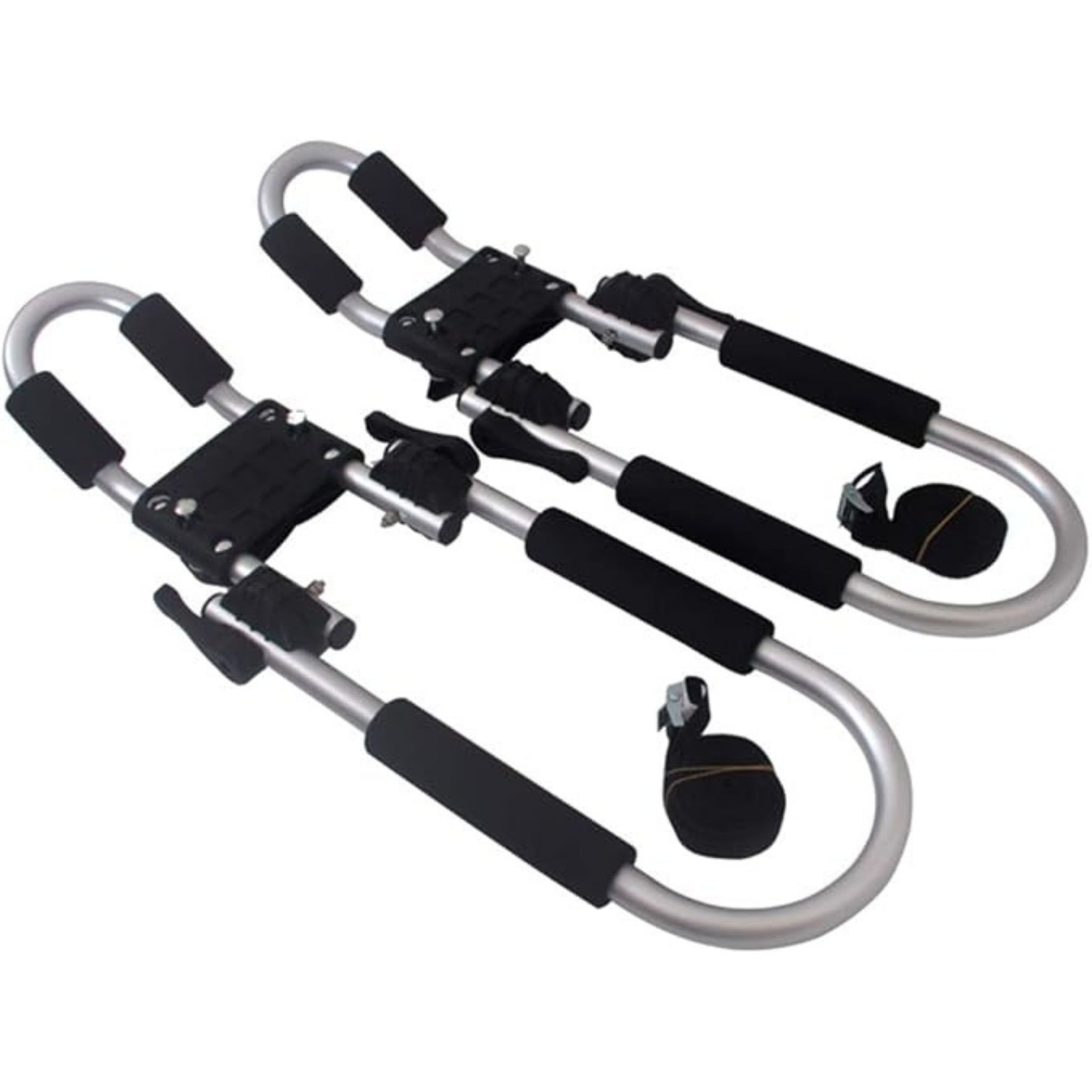 Cambridge Kayaks 1st Edition Folding J Bars shown in folded position highlighting compact aluminium design.