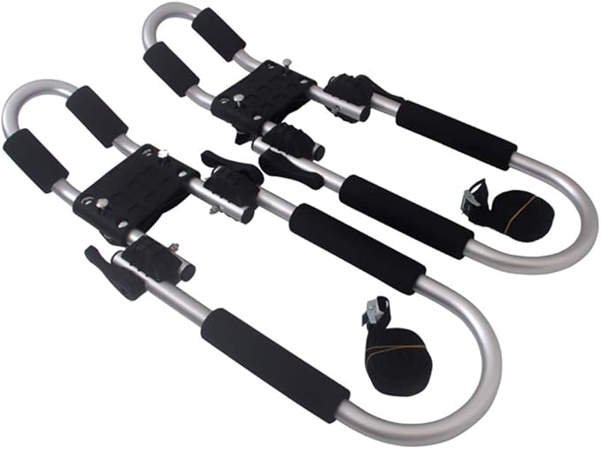 Cambridge Kayaks 1st Edition Folding J Bars shown in folded position highlighting compact aluminium design.