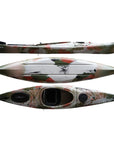 Cambridge Kayaks Adventure 350 sit in kayak in jungle camo, strong leisure and fishing kayak designed for UK touring, family adventures, and all-round recreational use
