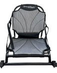 Front view of the Cambridge Kayaks Big Catch replacement aluminium kayak fishing chair showing seat design and frame shape.