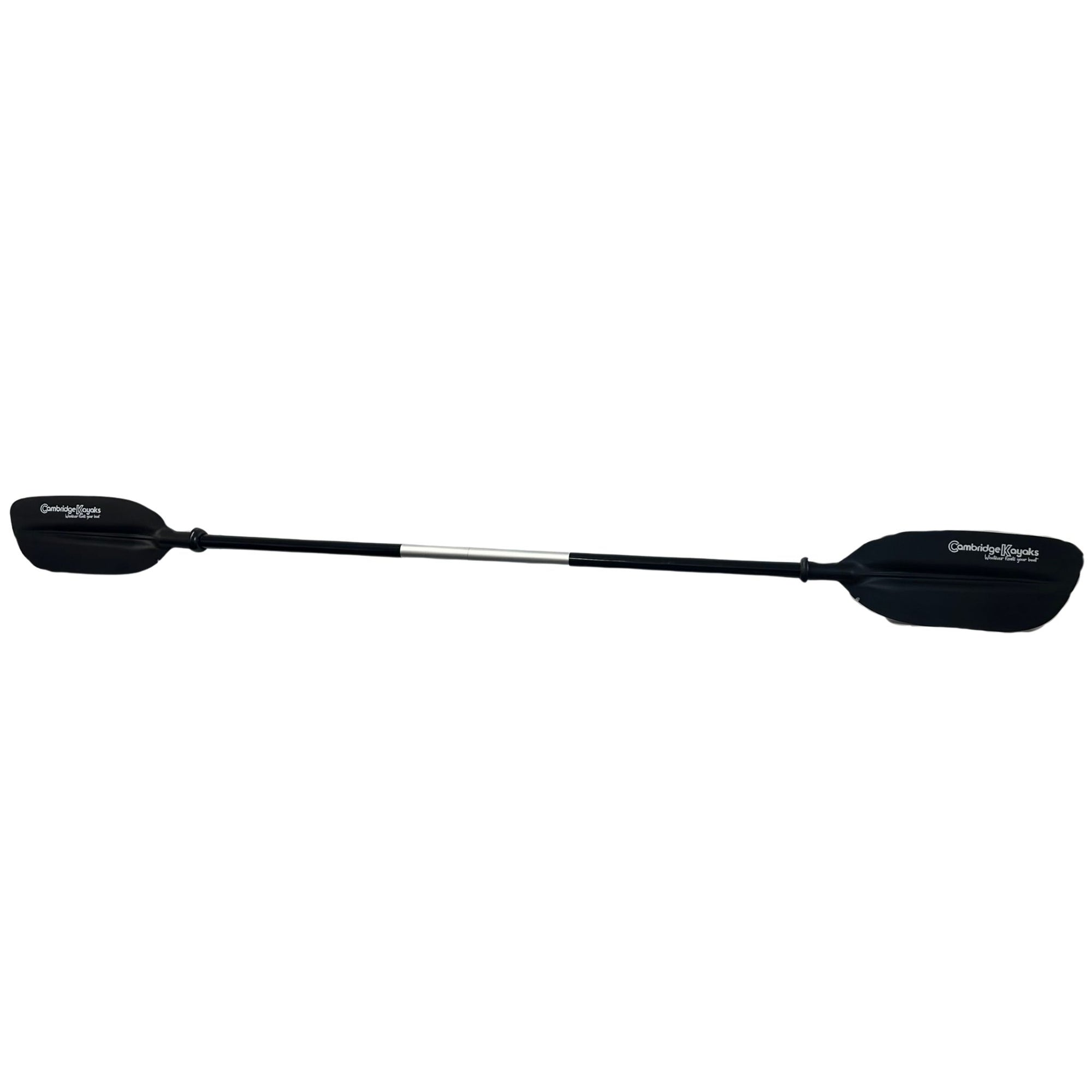 Cambridge Kayaks double-ended black paddle with aluminium shaft, lightweight and durable for all kayak types.