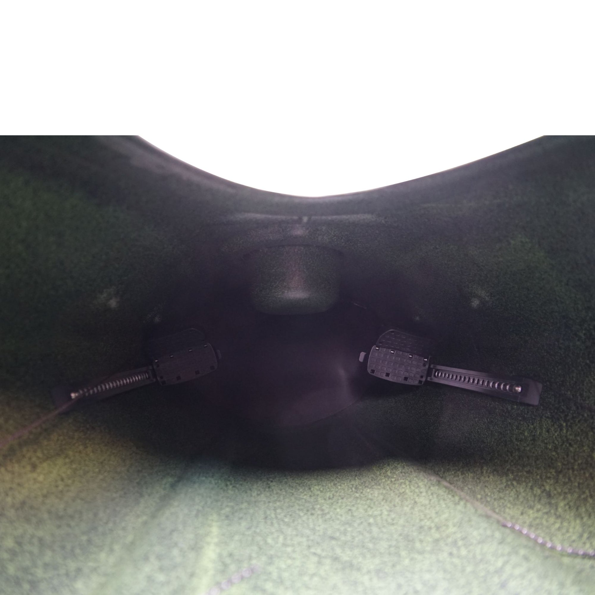 Side profile of the Cambridge Kayaks Explorer 430 sit inside kayak in green black fade, ideal for long-distance touring and recreational use.