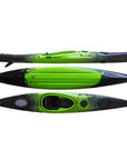 Cambridge Kayaks Explorer 430 sit inside touring kayak in green black fade, stable double kayak for families and beginners, one of the best sit in kayaks UK for rivers, lakes and coastal waters