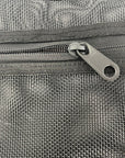Detailed view of the Cambridge Kayaks lightweight mesh deck bag zipper, highlighting the strong pull tab and reinforced stitching for durability and waterproof resistance.