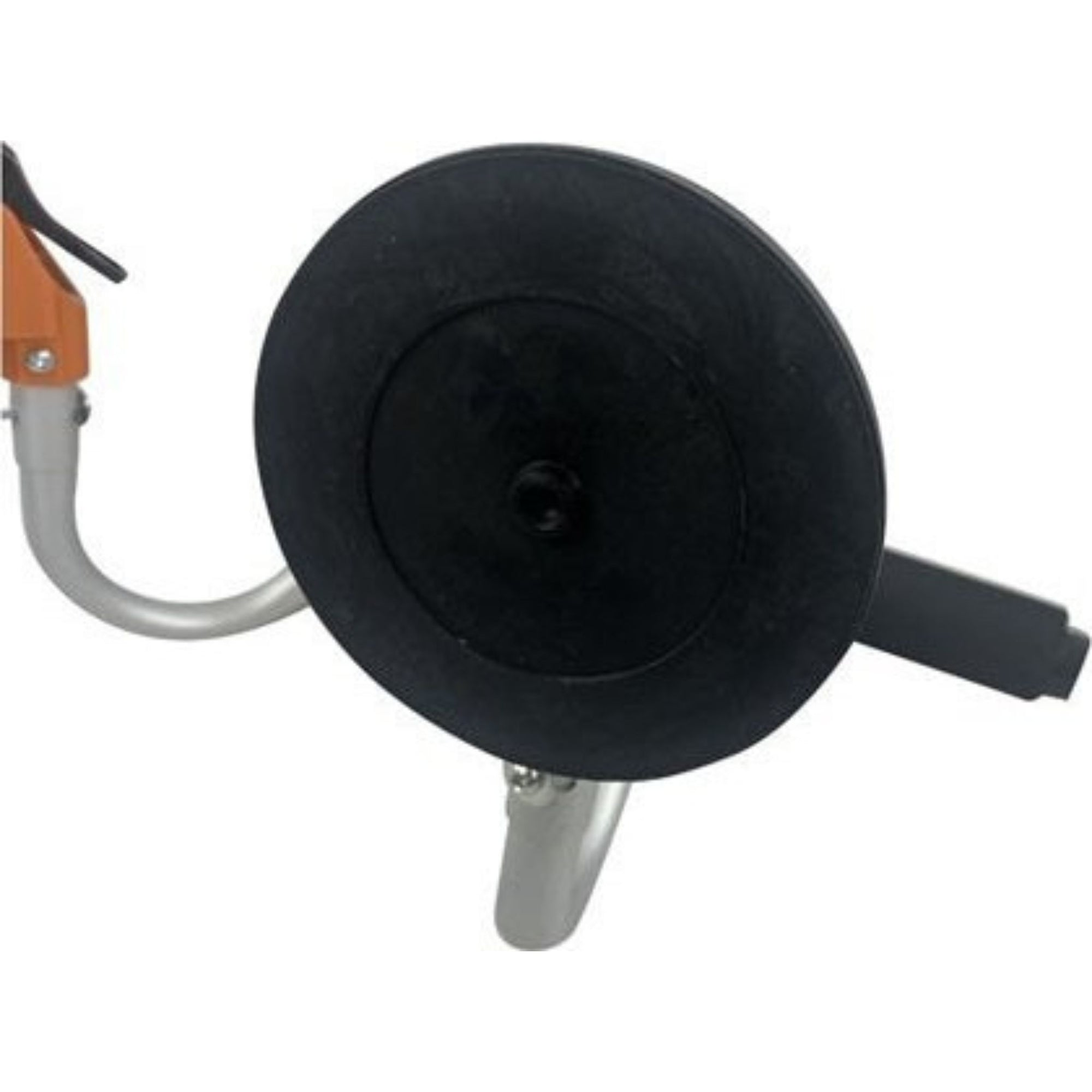 Top-down view of the Cambridge Kayaks Loading Roller Assist highlighting the foam-covered roller and suction placement for optimal balance.