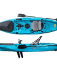 Cambridge Kayaks Marlin Pro fishing kayak in light blue. One of the best sit-on-top kayaks UK for fishing and touring. Adjustable seat and rear storage included.