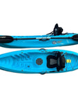 Cambridge Kayaks Neptune single sit on top kayak in light blue colour, compact design for sea, river and lake paddling adventures