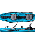 Cambridge Kayaks Orca double sit on top fishing kayak in blue, stable tandem kayak for family use, angling and leisure paddling, one of the best tandem fishing kayaks UK