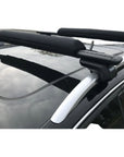 Close-up side view of the Cambridge Kayaks Roof Rack Protector Pads installed on a vehicle’s crossbars, showing thick padded sleeves for secure and scratch-free kayak transport.