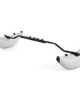 Cambridge Kayaks side float stabiliser kit showing both white floats connected by a black mounting bar, designed to add balance and buoyancy to kayaks.