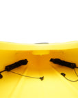 Cambridge Kayaks single sit inside leisure fishing kayak in yellow, front angled view with vibrant colour and balanced hull for smooth tracking.