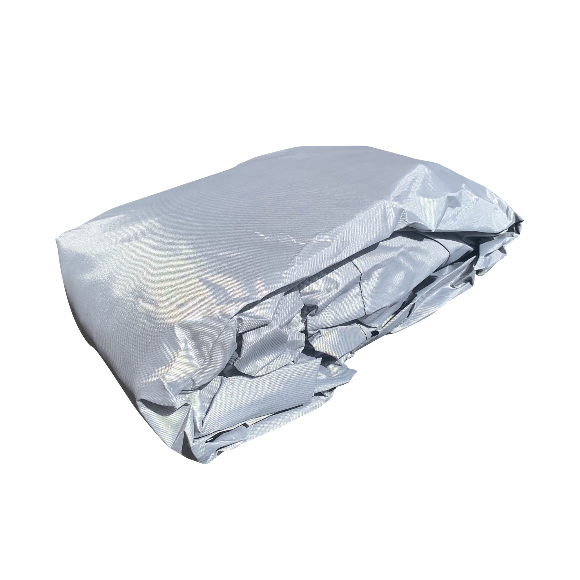 Folded Cambridge Kayaks Small Protection Cover demonstrating its lightweight and compact design for easy storage and portability.