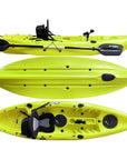Cambridge Kayaks Zander single sit on top kayak in lime green, stable and lightweight kayak for leisure paddling, touring and fishing