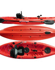 Cambridge Kayaks Zander single sit on top kayak in bright red, versatile design for recreational paddling on lakes, rivers and coastal waters