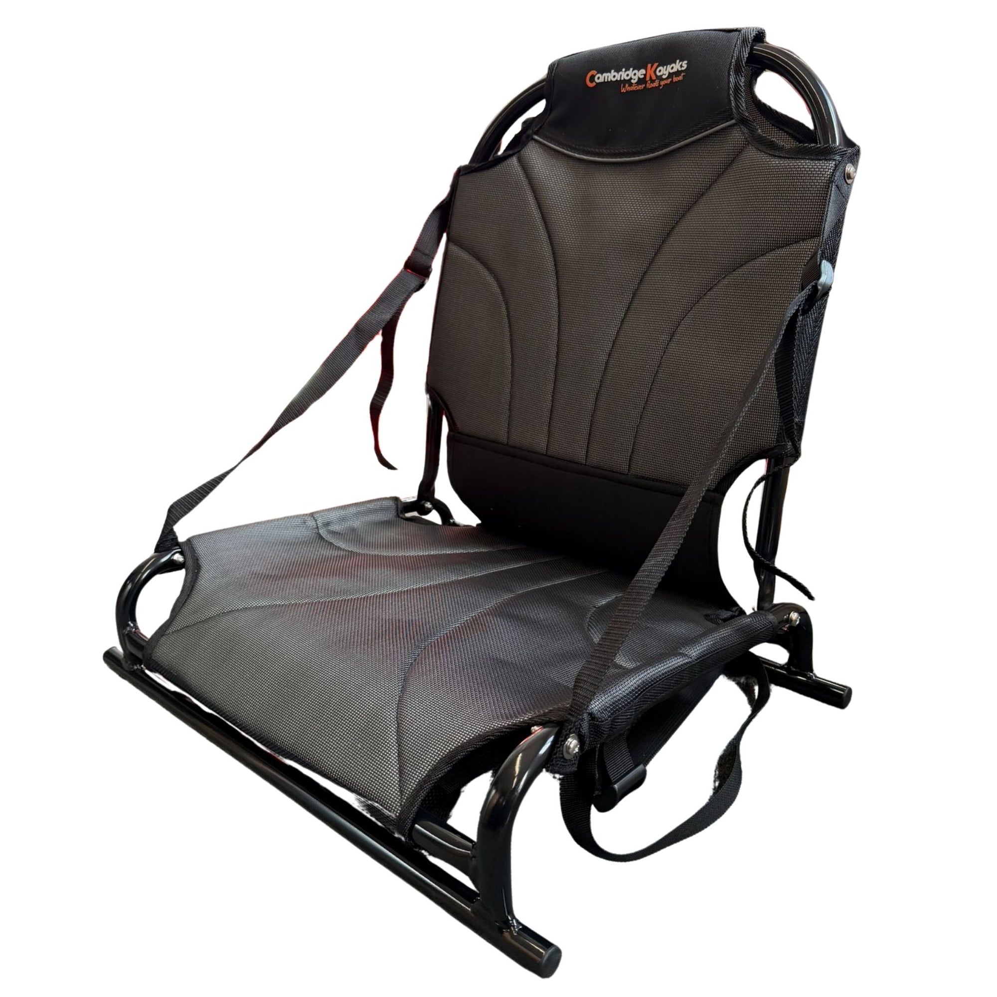 Kayak chair with adjustable straps for secure fit and stability while paddling