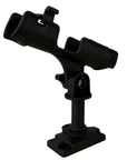 Back view of rectangle kayak fishing rod holder with adjustable mount