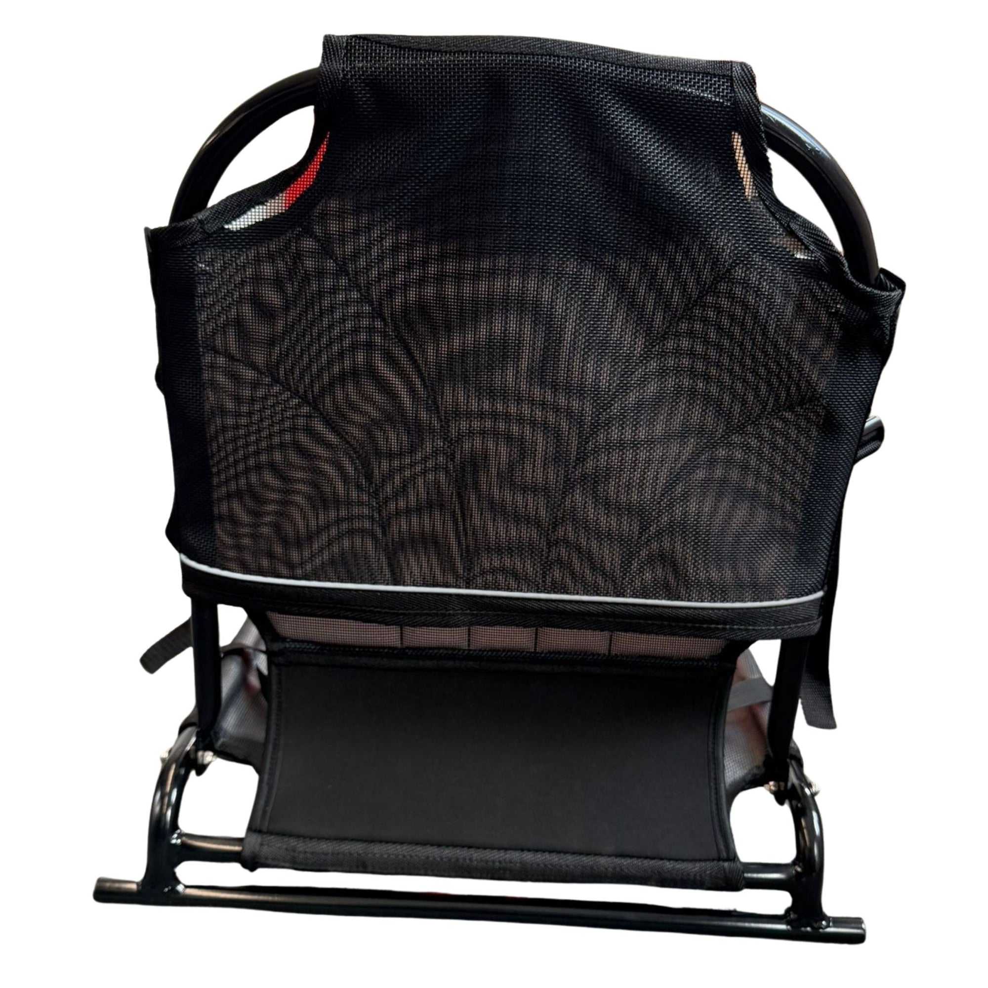Kayak seat with breathable mesh back support for ventilation and comfort during long fishing trips